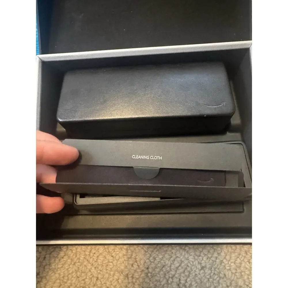 Amazon Echo Frames Classic Black Alexa Smart Glasses w Box Case Cable READ